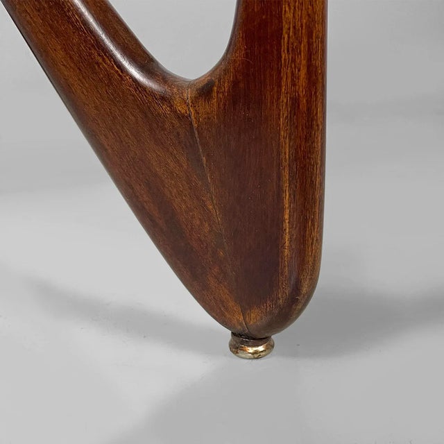 Mid-Century Modern Coffee Table in Glass and Wood, Italy, 1950s For Sale - Image 14 of 15
