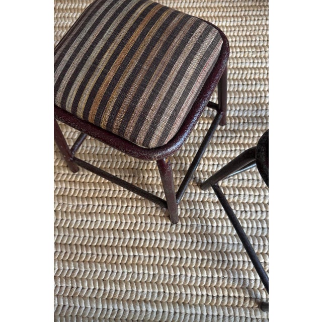 Mid 20th Century Mid 20th Century Pair of Industrial Stools From Portugal For Sale - Image 5 of 8