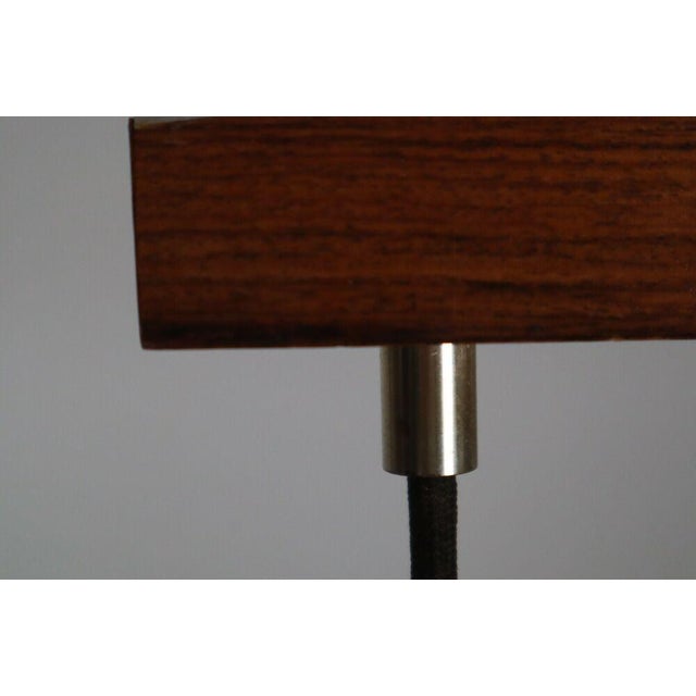 Wood Vintage Hanging Lamp in Teak from Doria For Sale - Image 7 of 9