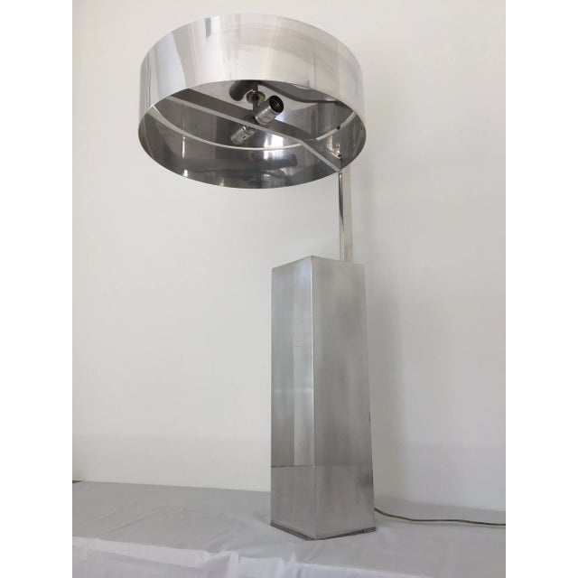 Architectural Modern Chrome Table Lamp For Sale In San Francisco - Image 6 of 11