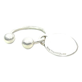 Late 20th Century Tiffany & Co Estate Hanging Ornament Keychain Sterling Silver For Sale