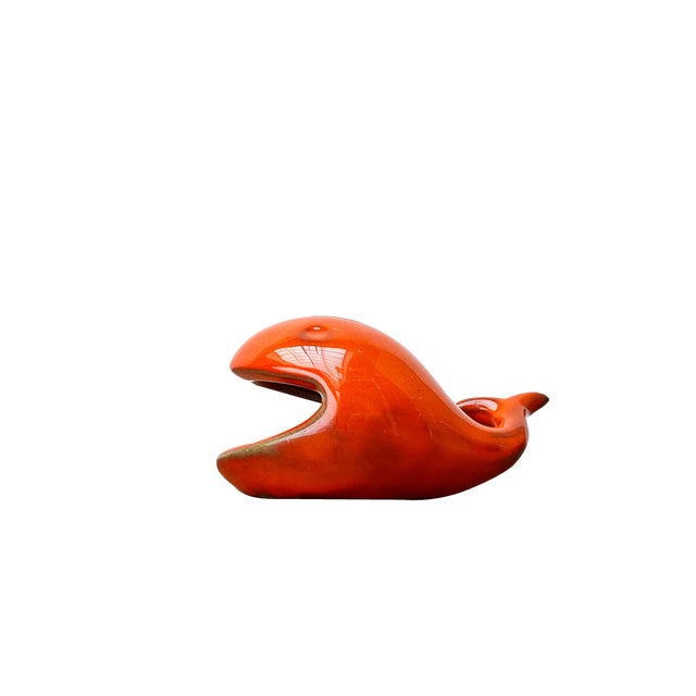 Ceramic Whale Figurine Ashtray from Ceramica D'Arte, Salerno, Italy, 1970s For Sale