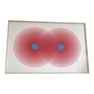 Kyohei Inukai "Echo" 1968 Rare Screenprint – Framed