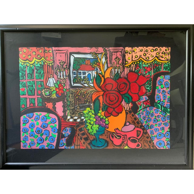 Afternoon Tea - Limited Edition Serigraph Exuberant and vivid - the art in of Laurie Zeszut first captures the eye and...