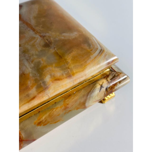 Mid-Century Modern Italian Onyx Jewelry Box, 1970s For Sale - Image 3 of 7
