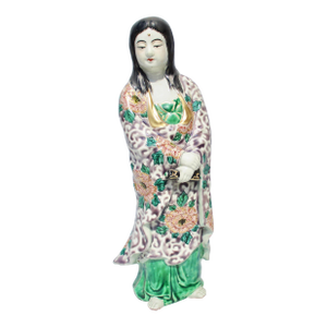 Kutani Kannon Porcelain Figurine Circa 1900
