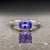 Metal Natural Tanzanite Diamond Ring Size 6.5 14k W Gold 1.79 TCW Certified, Size 7 For Sale - Image 7 of 12