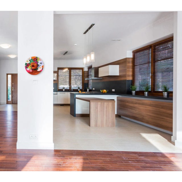 Textile Bianca - Original Circular Sally K Figurative Original Artwork by Sally K For Sale - Image 7 of 8