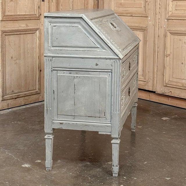 19th Century Country French Louis XVI Painted Secretaire For Sale - Image 11 of 16