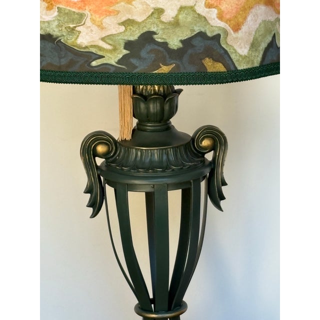 1970s Vintage Table Lamp With Geode Pattern Shade For Sale - Image 5 of 10