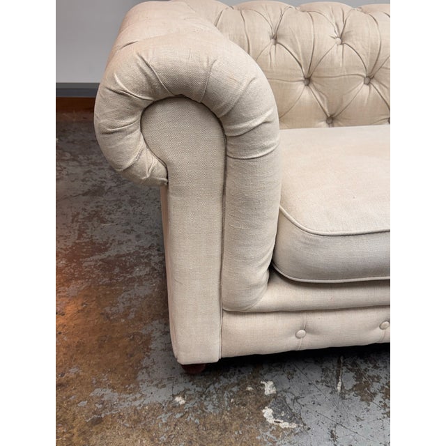 Linen Timothy Oulton for Restoration Hardware Kensington Sofa For Sale - Image 8 of 12