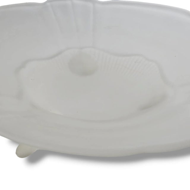 Lancaster Glass Depression Era Bowl Kay's Line Satin 3 Toed Bowl For Sale - Image 11 of 13