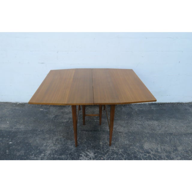 Paul McCobb Mid Century Drop Leaf Dining Dinette Table With 2 Leaves 5767a For Sale - Image 10 of 12