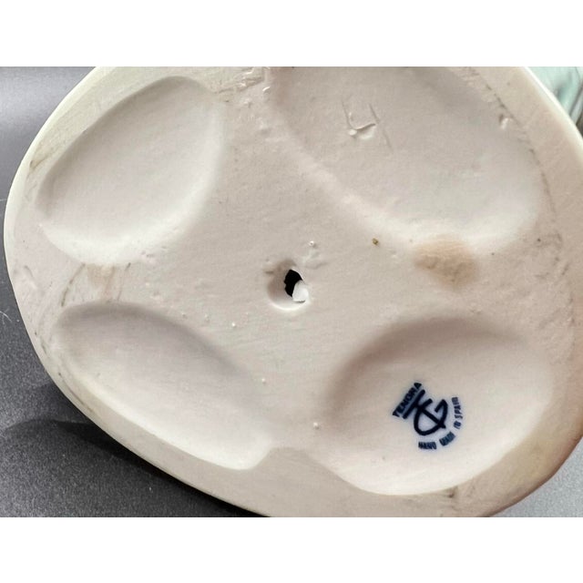 Tan Lladro Porcelain Figurine of Woman With Dog at Her Feet For Sale - Image 8 of 8