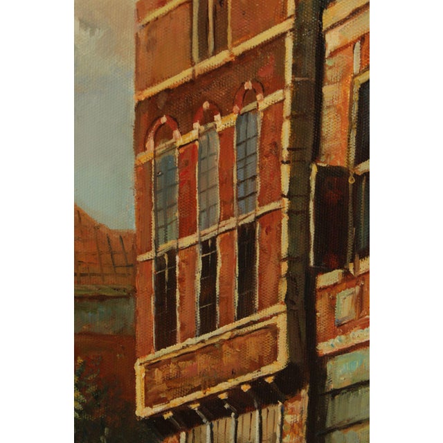Italian Village Scene Oil Painting, Signed For Sale - Image 12 of 12