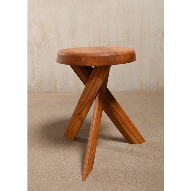 Wood Stool S31 Model in Elmwood by Pierre Chapo, France For Sale - Image 7 of 18