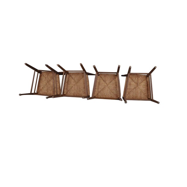Vintage Gio Ponti Style Italian Ladder Back Chairs 4 For Sale In Baltimore - Image 6 of 11