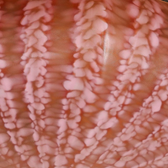 1970s Mid-Century Murano Glass Pendant Chandelier in Sakura Pink and Muted Crimson For Sale - Image 5 of 12