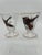 1960s Mid Century Cordial Glasses With Wild Birds a Pair For Sale - Image 5 of 7