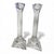 Transitional Mikasa Clear Crystal Taper Candle Holders – Set of 2 For Sale - Image 3 of 3