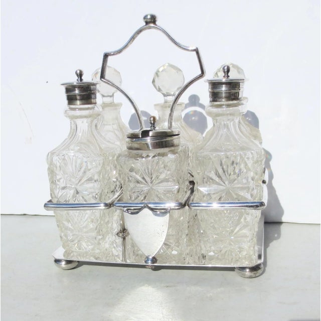Late 19th Century Silverplate Cruet Set - 7 Pieces For Sale In New York - Image 6 of 9