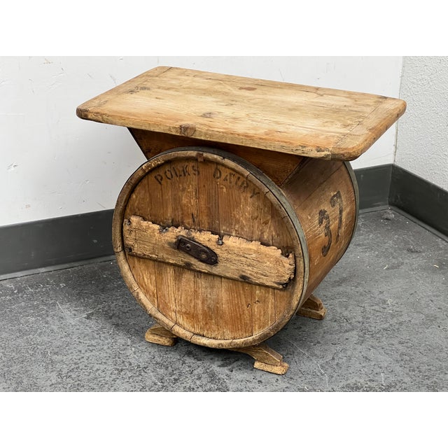 Antique Repurposed Butter Churn Table Chairish