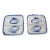 Chinese Blue and White Porcelain Divided Sushi Condiment Sauce Dish Tray Pair For Sale