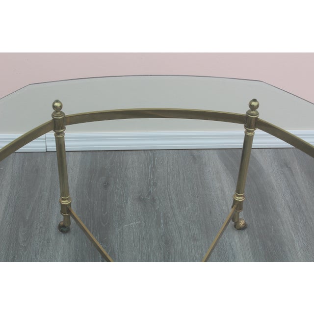 Brass Late 20th Century Vintage La Barge Style Brass Coffee Table For Sale - Image 8 of 9