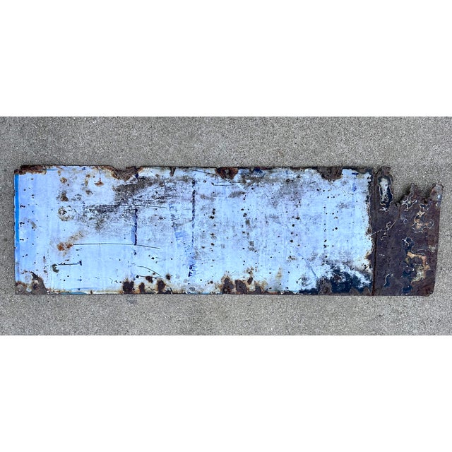 Metal Velvet Smoking Tobacco Antique Advertising Porcelain Sign For Sale - Image 7 of 13