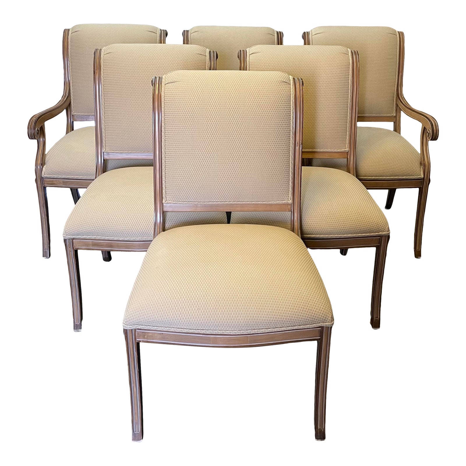 Kreiss Furniture Upholstered Dining Chairs, Set of Six Chairish