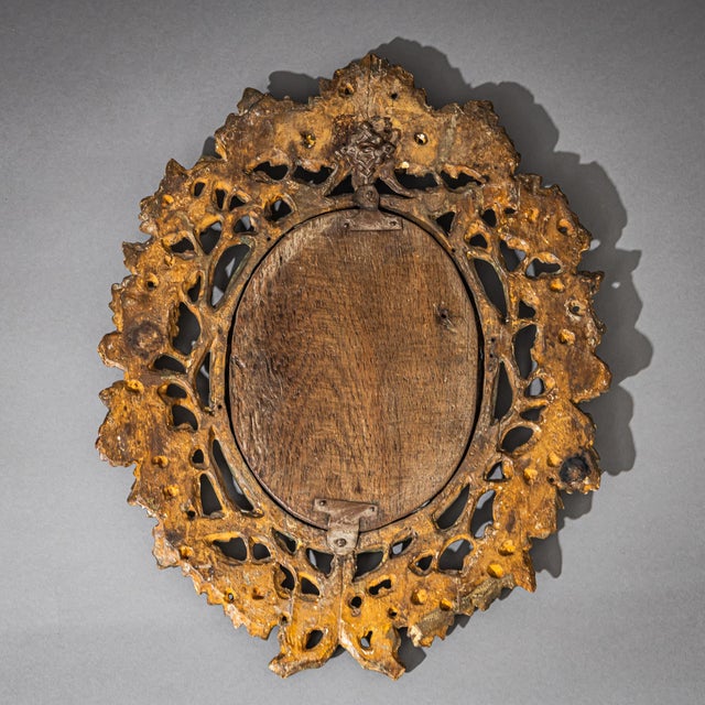 Mirror with Vine Leaf Frame, Florence, Italy, 19th Century For Sale - Image 6 of 7