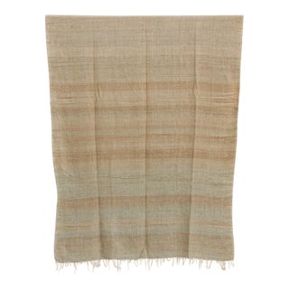 Organic Peace Silk Throw, River Bed Stripes For Sale