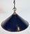 Blue Industrial British Dark Blue Enamel Factory Pendant Lamp, 1950s For Sale - Image 8 of 17
