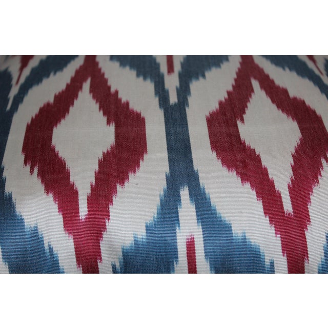 Contemporary Silk Ikat Pillow Cover Bohemian Pillow For Sale In New York - Image 6 of 9