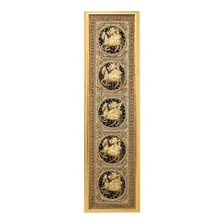 Mid 20th Century Framed Burmese 16 X 66 Kalaga Tapestry For Sale