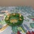 Art Nouveau Vintage Bohemian Czech Emerald Green Glass Trinket Dish - Hand-Painted Gold Gilt & Enamel Floral For Sale - Image 3 of 5