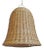 Raw Wicker Bell Pendant Light Medium For Sale