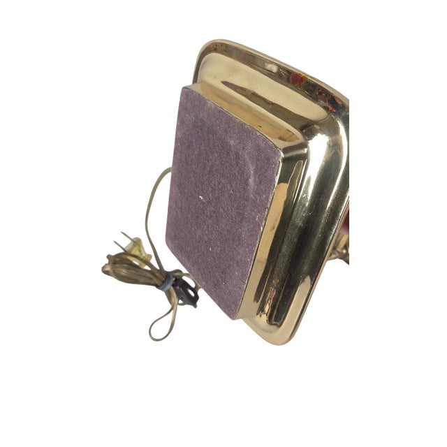 Mid 20th Century Frederick Cooper Brass Bouillotte Lamp With Black Tole Shade, Chicago For Sale - Image 11 of 11