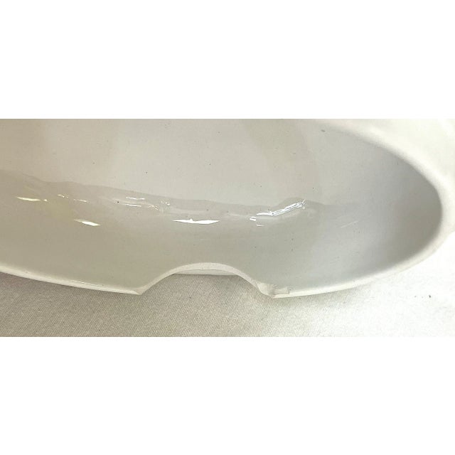 Vintage Large Lidded Porcelain Tureen With Gold and Blue Accents For Sale - Image 12 of 12