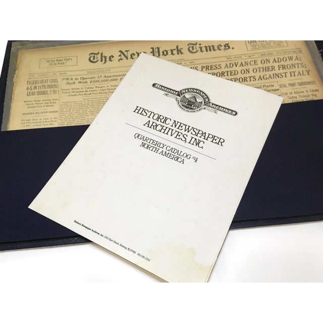 Plastic Original New York Times News Paper With Certificate of Authentication From October 5 1935 For Sale - Image 7 of 10