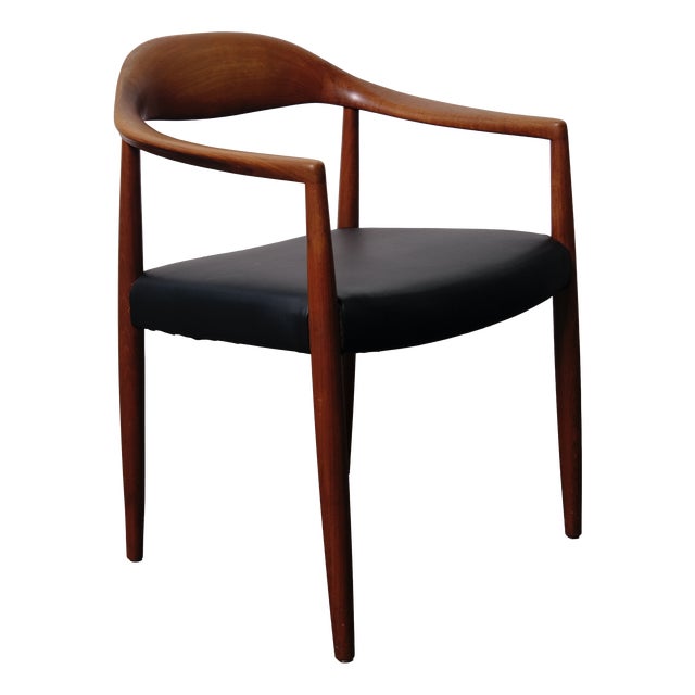 Vintage Danish Armchair in Solid Wood, 1950s For Sale