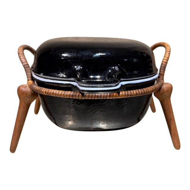 1950s Mid-Century Modern Casserole Dish and Stand From the Anker-Line Range For Sale