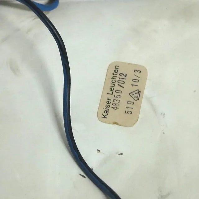 Glass and Brass Wall Lamp from Kaiser Leuchte, 1960s For Sale - Image 4 of 9