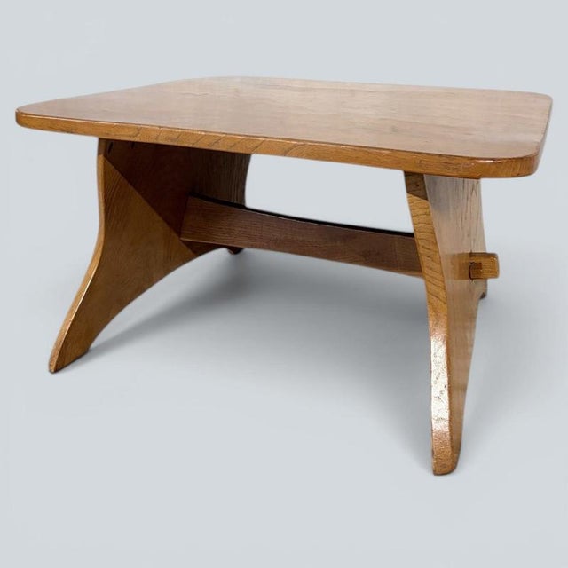 Arts & Crafts Elm Coffee Table with Pegged Joinery For Sale - Image 6 of 10