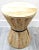 Tan Vintage Rustic Indoor Outdoor Teak Stave Hourglass Side Table For Sale - Image 8 of 10