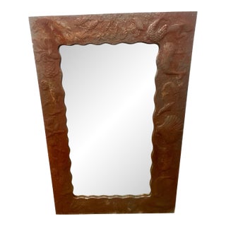 Arts & Crafts Style Decorative Mirror Frame. For Sale