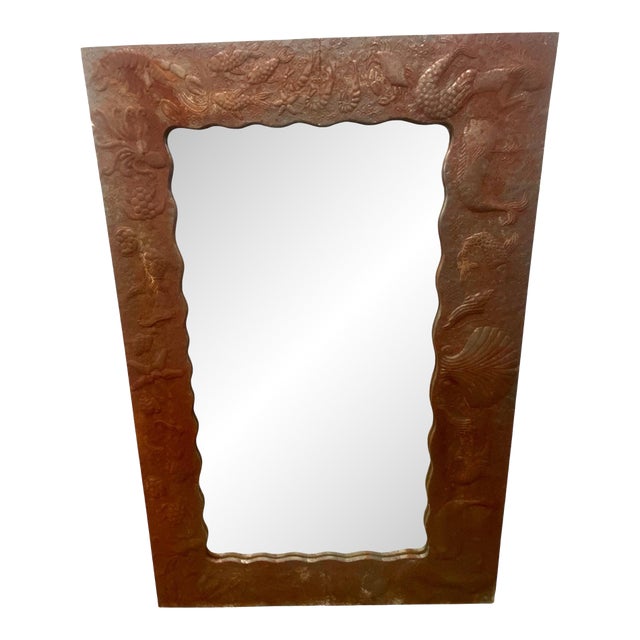 Arts & Crafts Style Decorative Mirror Frame. For Sale
