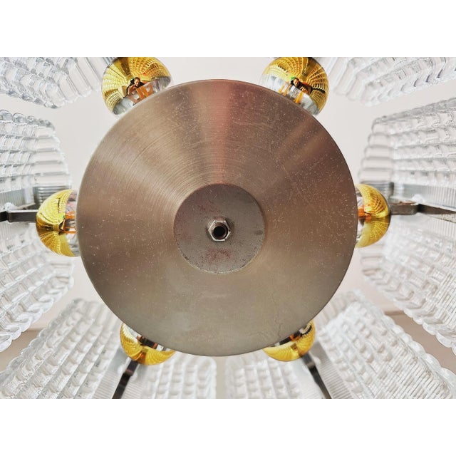 Glass Vintage Chandelier from Kaiser Leuchten, 1970s For Sale - Image 7 of 16