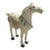 Oversized Vintage Marble Horse Statue With Gem and Gold Details For Sale