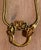 Judith Leiber Gold Double Snake Chain Pendant Necklace For Sale In New York - Image 6 of 8